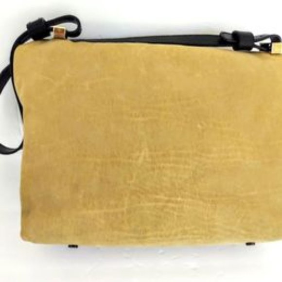 Pauric Sweeney Tan Python and Suede Leather Messenger Bag - Picture 2 of 10